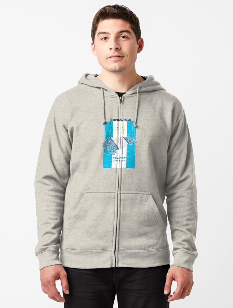 Thumbnail 1 of 5, Zipped Hoodie, Honduras Annular Eclipse 2023 designed and sold by Eclipse2024.