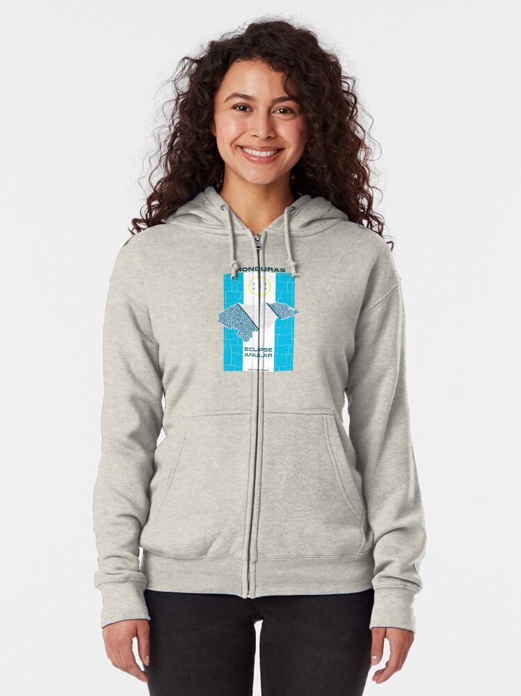 Thumbnail 2 of 5, Zipped Hoodie, Honduras Annular Eclipse 2023 designed and sold by Eclipse2024.