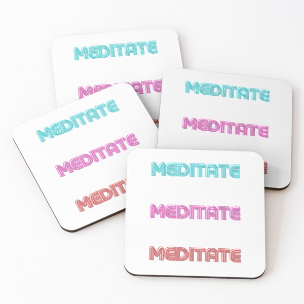 Item preview, Meditate Three Colors Blue, Pink and Red designed and sold by YenaRay.