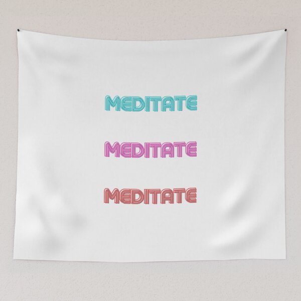 Item preview, Meditate Three Colors Blue, Pink and Red designed and sold by YenaRay.