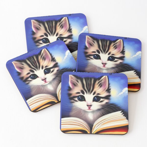 Item preview, reading cat designed and sold by FineArtworld7.