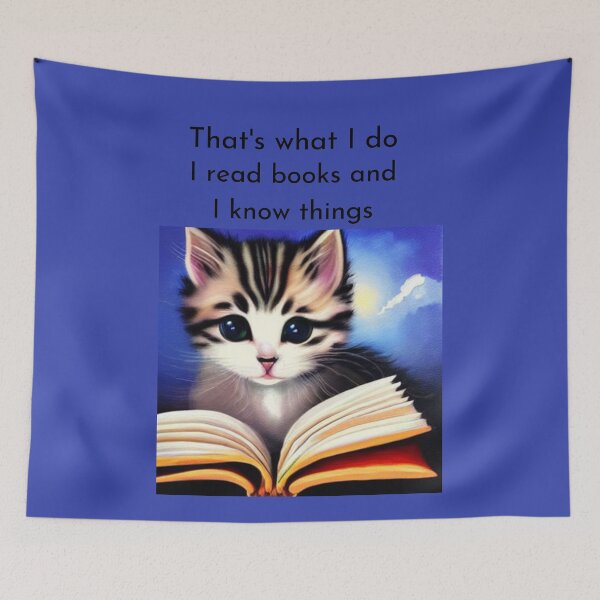 Item preview, reading cat designed and sold by FineArtworld7.