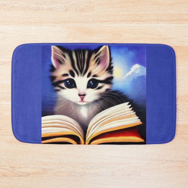 Item preview, reading cat designed and sold by FineArtworld7.