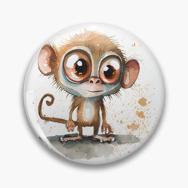 Item preview, Cheeky Monkey Cute Watercolor Monkey Design designed and sold by CGSGraphics.