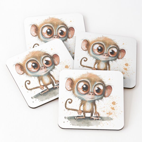 Item preview, Cheeky Monkey Cute Watercolor Monkey Design designed and sold by CGSGraphics.