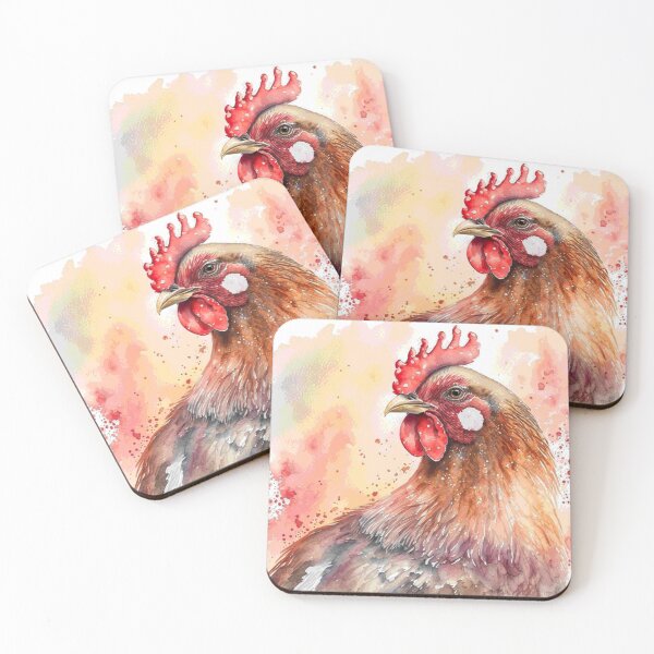 Item preview, Water colour hen designed and sold by BloodRubyz.