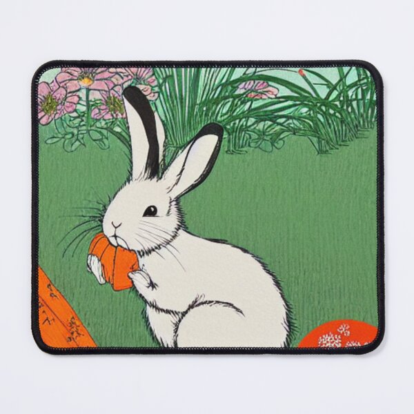 Item preview, Cutest White Bunny American Fuzzy Lop Bunny with Carrot Prosperous New Year designed and sold by wigobun.