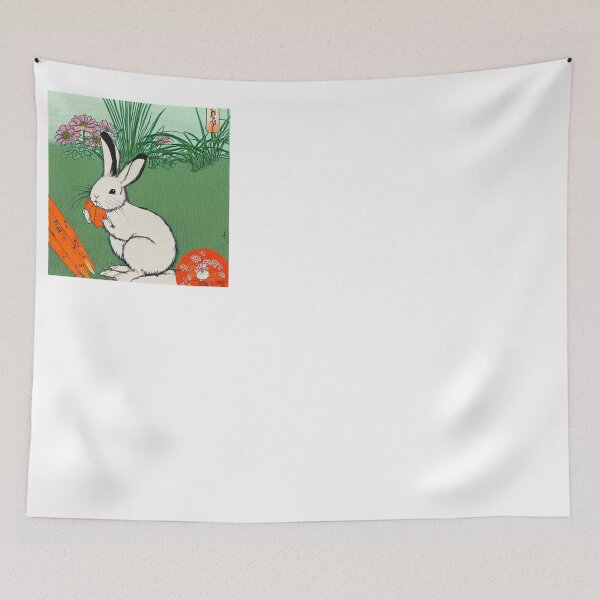 Item preview, Cutest White Bunny American Fuzzy Lop Bunny with Carrot Prosperous New Year designed and sold by wigobun.