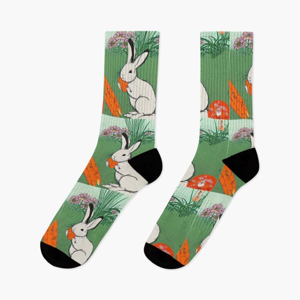 Item preview, Cutest White Bunny American Fuzzy Lop Bunny with Carrot Prosperous New Year designed and sold by wigobun.
