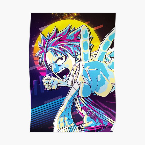 Natsu Dragneel Dragon Trained (Fairy Tail) Premium Art Print