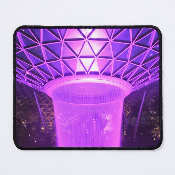 Item preview, Jewel Waterfall at Singapore Changi airport aerial view at night under lights designed and sold by mark-taylor.