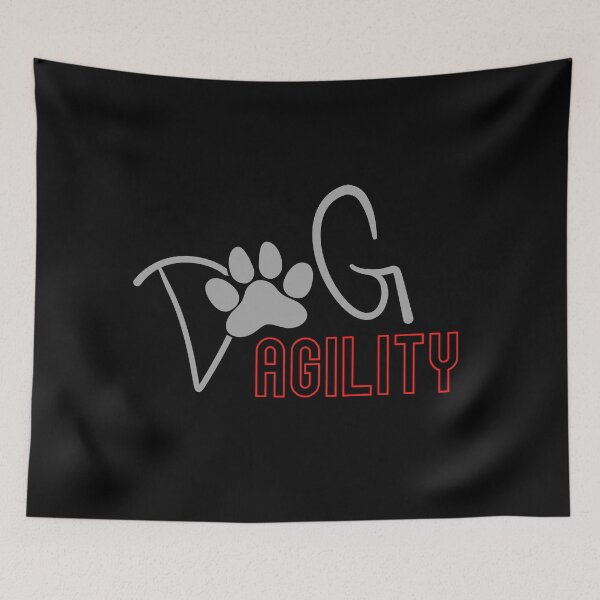 Item preview, Dog agility in red and gray designed and sold by PausePapote.