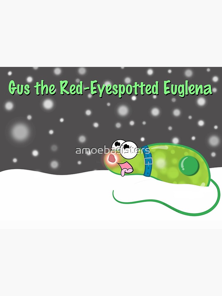 Thumbnail 2 of 2, Greeting Card, Gus the Red-Eyespotted Euglena designed and sold by amoebasisters.