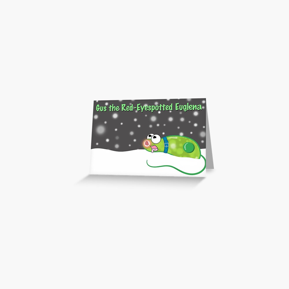 Gus the Red-Eyespotted Euglena Greeting Card