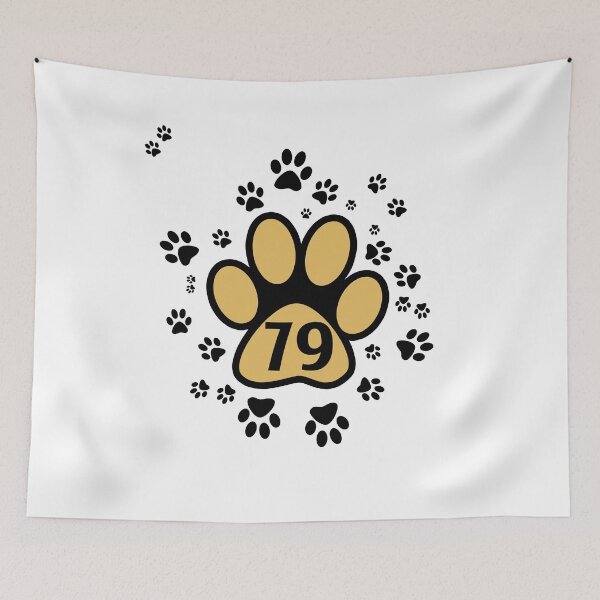 Item preview, 79 - number with animal paws designed and sold by MadandMean.