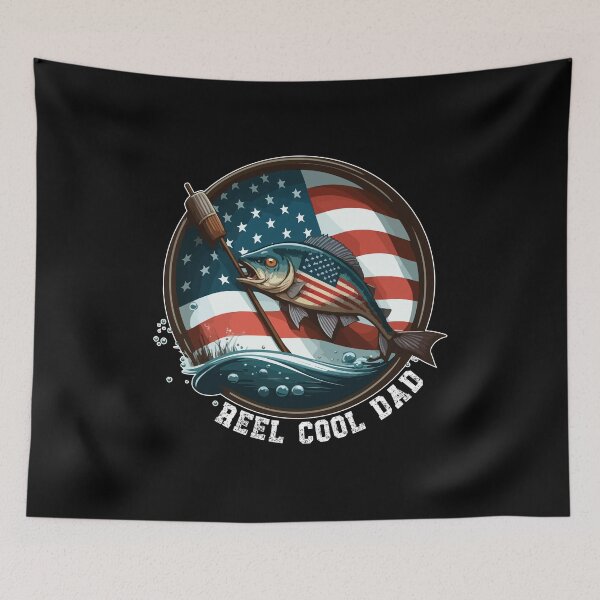 Item preview, Vintage Usa Flag Fathers Day Fishing Reel Cool designed and sold by vectrus.