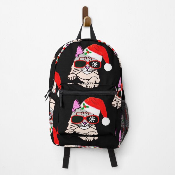 Item preview, Cool Christmas Cat in Santa Hat and Sunglasses designed and sold by Vividality.