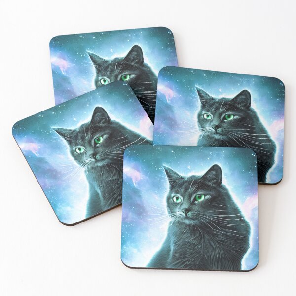 Item preview, Abstraction polygonal cat form of light from the nebula, galaxy designed and sold by ValleyDream.