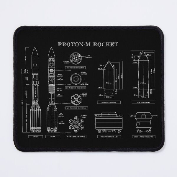 Item preview, Proton-M (White Stencil-No Background Vertical) designed and sold by BGALAXY.