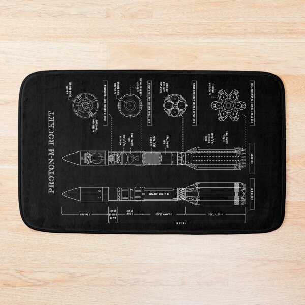 Item preview, Proton-M (White Stencil-No Background Vertical) designed and sold by BGALAXY.