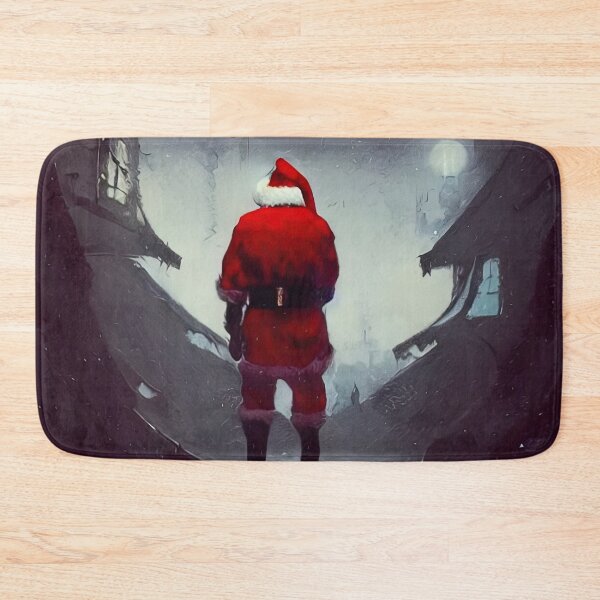 Item preview, Santa claus standing outside painting designed and sold by SinghVillasra.