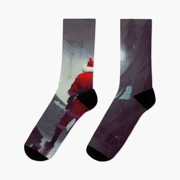 Item preview, Santa claus standing outside painting designed and sold by SinghVillasra.