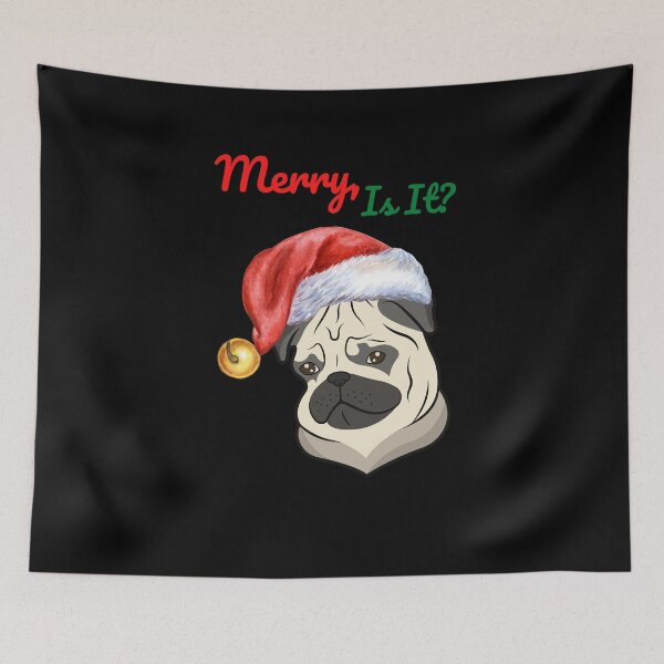 Item preview, Grumpy Christmas Pug Dog designed and sold by SamXDesigns.