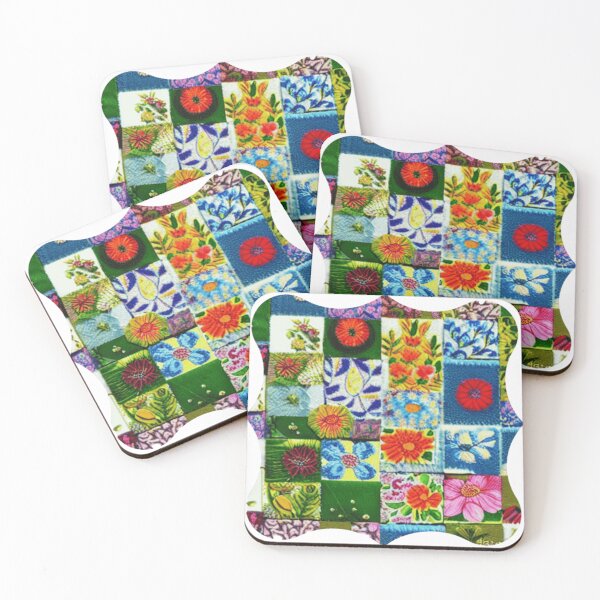 Item preview, Sarilmak Patchwork Colorful detail of quilt   designed and sold by GaganWalla.