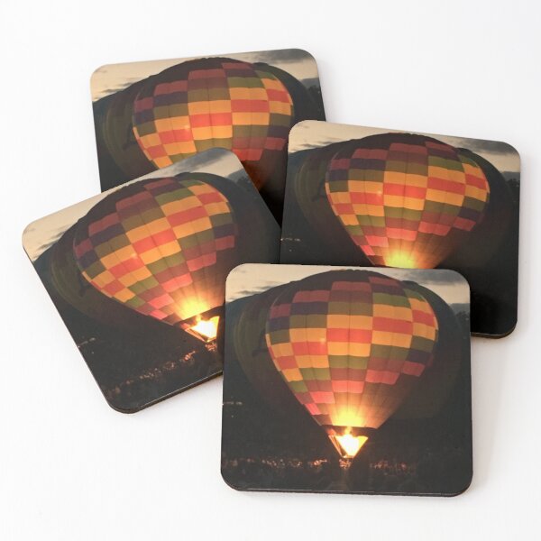 Item preview, hot air balloon takeoff at sunset designed and sold by Sammi-Design.