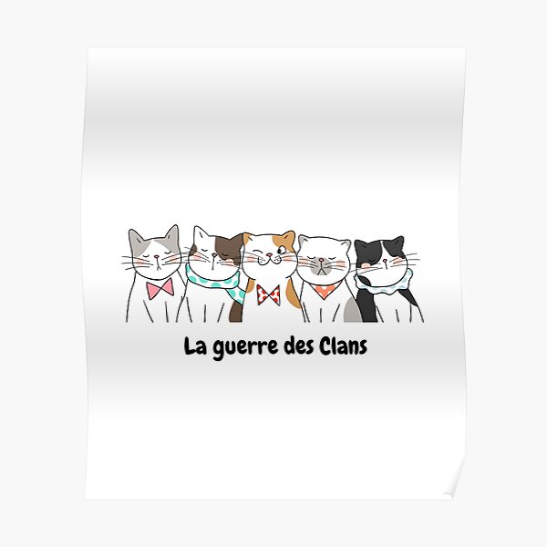 Chapeau La guerre des clans- T-shirt La guerre des clans-Cadeau de lecture Poster