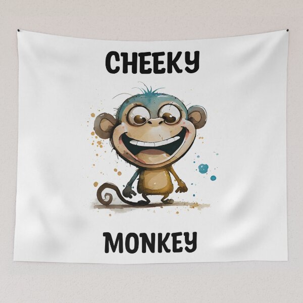 Item preview, Cheeky Monkey Cute Watercolor Monkey Design with Text designed and sold by CGSGraphics.