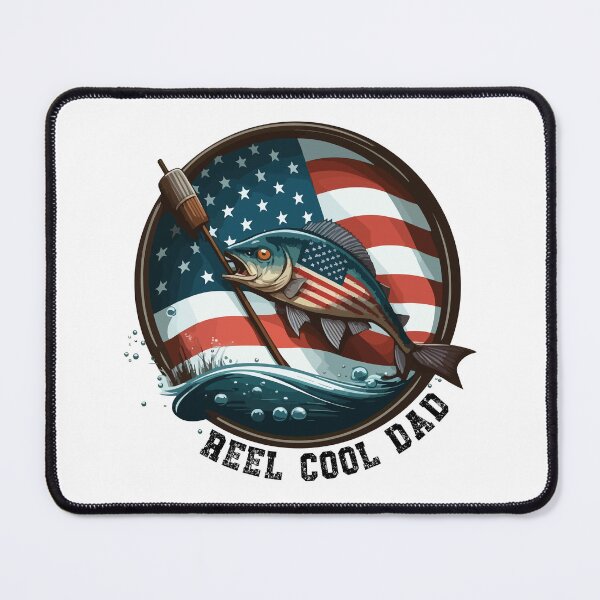 Item preview, Vintage Usa Flag Fathers Day Fishing Reel Cool black designed and sold by vectrus.