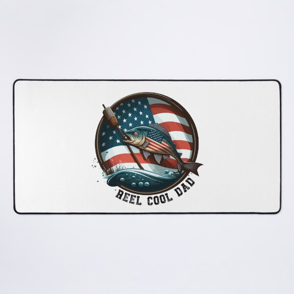 Item preview, Vintage Usa Flag Fathers Day Fishing Reel Cool black designed and sold by vectrus.