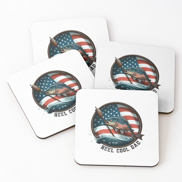 Item preview, Vintage Usa Flag Fathers Day Fishing Reel Cool black designed and sold by vectrus.