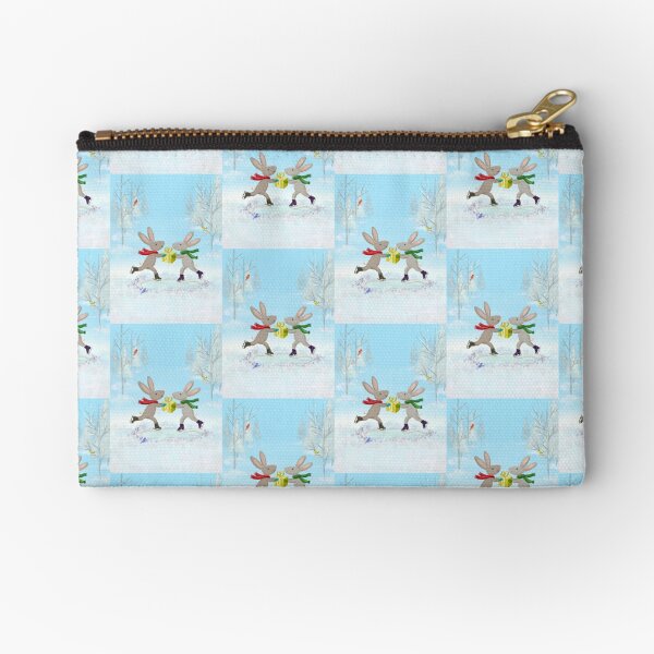 skating bunnies Zipper Pouch