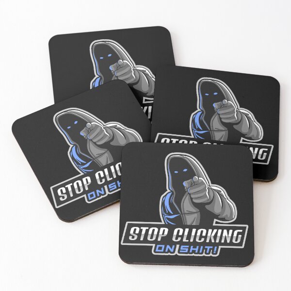 Item preview, Stop Clicking on Shit - Tech Humor - Blue  designed and sold by clubtee.