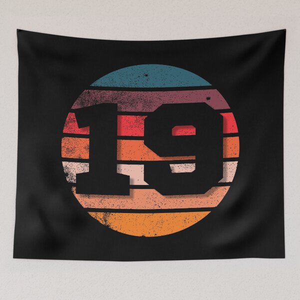 Item preview, 19 Number Vintage Retro Sunset Nineteen Years Old Boy Girl Teen Birthday Squad designed and sold by 27th-Tee.