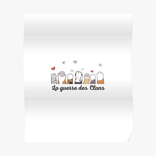 Chapeau La guerre des clans- T-shirt La guerre des clans-Cadeau de lecture Poster