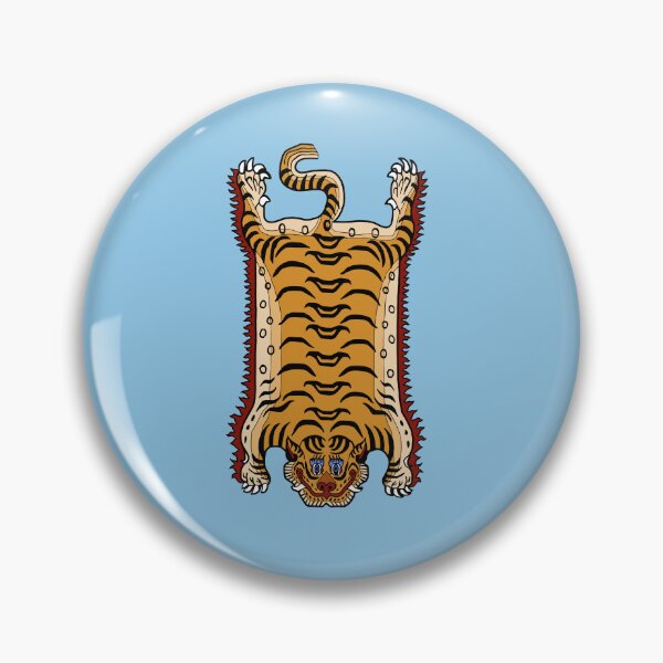 Item preview, TIBETAN TIGER RUG 1-light blue designed and sold by BEATRIZ ABAITUA.