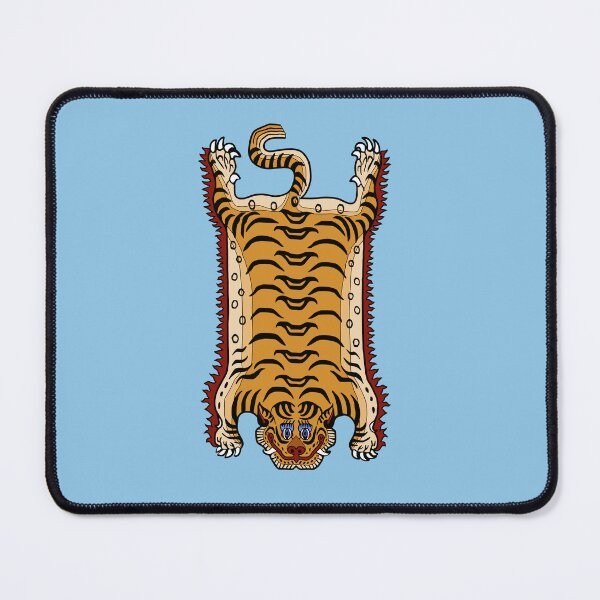 Item preview, TIBETAN TIGER RUG 1-light blue designed and sold by BEATRIZ ABAITUA.
