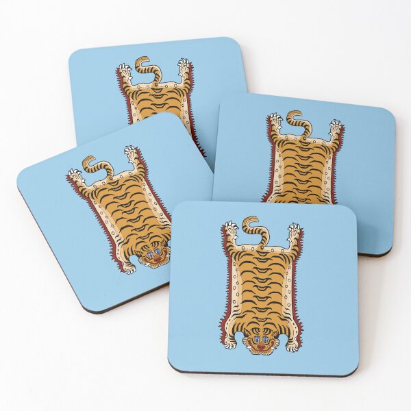 Item preview, TIBETAN TIGER RUG 1-light blue designed and sold by BEATRIZ ABAITUA.