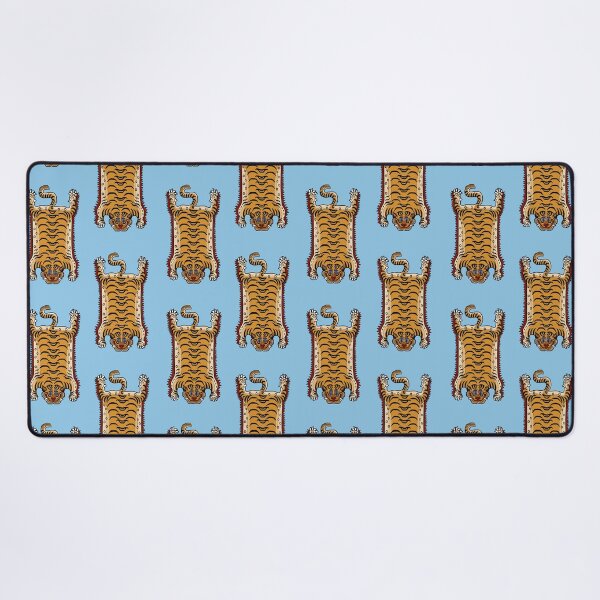 Aperçu de l'œuvre TAPIS TIBETAIN TIGRE 1-bleu clair créée et vendue par BEATRIZ ABAITUA.