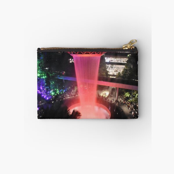 Item preview, Jewel Waterfall at Singapore Changi airport aerial view at night under red lights designed and sold by mark-taylor.