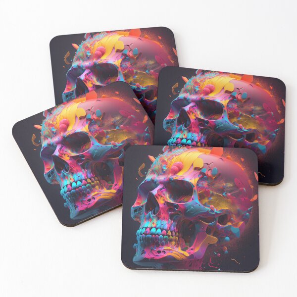 Item preview, Realistic colorful skull portrait designed and sold by Elite's Workshop.