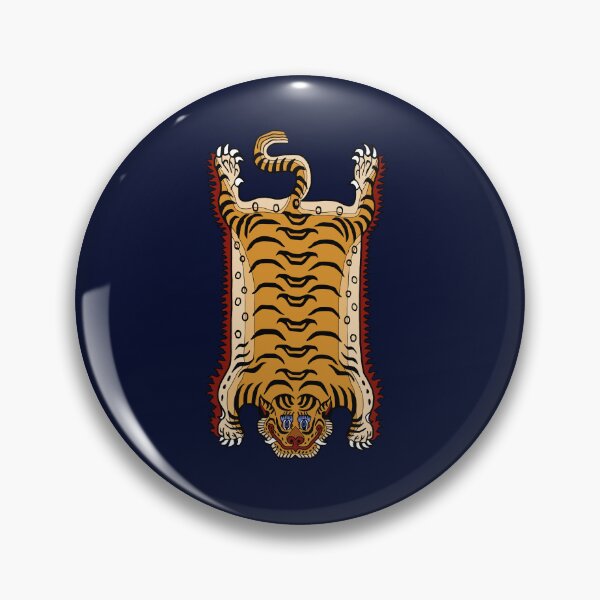 Item preview, TIBETAN TIGER RUG 1-navy blue designed and sold by BEATRIZ ABAITUA.