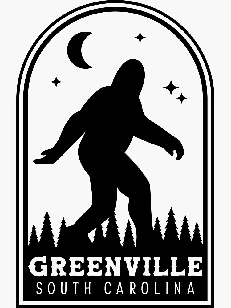 "Greenville South Carolina SC Bigfoot" Sticker for Sale by
