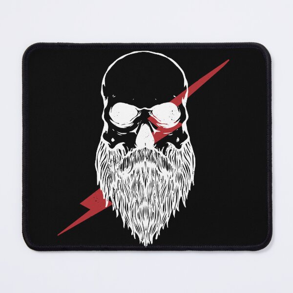 Item preview, Copy of Skull with Beard White Ink designed and sold by ThreeTreeDesign.