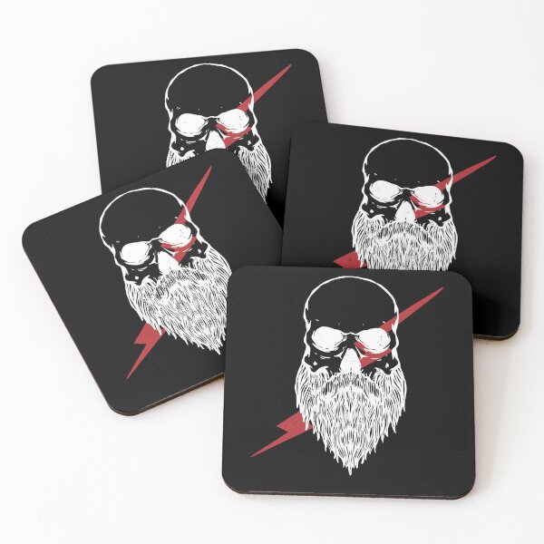 Item preview, Copy of Skull with Beard White Ink designed and sold by ThreeTreeDesign.