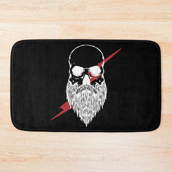 Item preview, Copy of Skull with Beard White Ink designed and sold by ThreeTreeDesign.