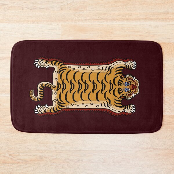 Item preview, TIBETAN TIGER RUG 1-maroon designed and sold by BEATRIZ ABAITUA.